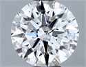 Natural Diamond 0.40 Carats, Round with Excellent Cut, D Color, SI2 Clarity and Certified by GIA