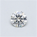 Natural Diamond 0.40 Carats, Round with Excellent Cut, H Color, SI2 Clarity and Certified by GIA