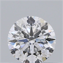 Natural Diamond 0.40 Carats, Round with Good Cut, D Color, I1 Clarity and Certified by GIA