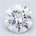 Natural Diamond 2.01 Carats, Round with Excellent Cut, H Color, VVS2 Clarity and Certified by GIA