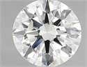 Natural Diamond 1.70 Carats, Round with Excellent Cut, I Color, IF Clarity and Certified by IGI