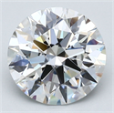 Natural Diamond 3.01 Carats, Round with Excellent Cut, F Color, VVS2 Clarity and Certified by GIA