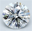 Natural Diamond 2.51 Carats, Round with Excellent Cut, D Color, VVS1 Clarity and Certified by GIA