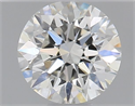 Natural Diamond 0.44 Carats, Round with Excellent Cut, H Color, SI1 Clarity and Certified by GIA