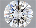 Natural Diamond 0.43 Carats, Round with Excellent Cut, H Color, IF Clarity and Certified by GIA