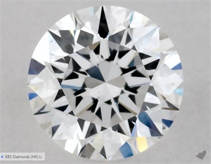 Picture of Natural Diamond 0.40 Carats, Round with Excellent Cut, D Color, VS2 Clarity and Certified by GIA