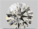 Natural Diamond 0.41 Carats, Round with Excellent Cut, K Color, VS1 Clarity and Certified by GIA