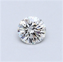 Natural Diamond 0.42 Carats, Round with Excellent Cut, F Color, SI1 Clarity and Certified by GIA