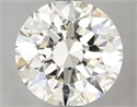 Natural Diamond 3.02 Carats, Round with Excellent Cut, J Color, IF Clarity and Certified by IGI