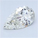 Natural Diamond 1.11 Carats, Pear with  Cut, J Color, IF Clarity and Certified by GIA