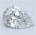 Natural Diamond 1.21 Carats, Pear with  Cut, D Color, VS2 Clarity and Certified by GIA