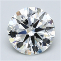 Natural Diamond 2.22 Carats, Round with Excellent Cut, I Color, VVS2 Clarity and Certified by GIA