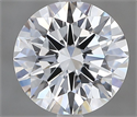 Natural Diamond 1.35 Carats, Round with Excellent Cut, F Color, VVS1 Clarity and Certified by GIA