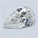 Natural Diamond 1.26 Carats, Pear with  Cut, G Color, SI2 Clarity and Certified by GIA