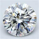 Natural Diamond 4.01 Carats, Round with Excellent Cut, H Color, VVS1 Clarity and Certified by GIA