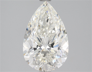 Picture of Natural Diamond 2.10 Carats, Pear with  Cut, H Color, IF Clarity and Certified by GIA