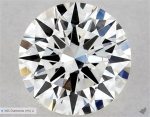 Picture of Natural Diamond 0.43 Carats, Round with Excellent Cut, H Color, VS2 Clarity and Certified by GIA