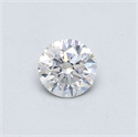 Natural Diamond 0.40 Carats, Round with Very Good Cut, F Color, SI2 Clarity and Certified by GIA