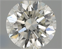 Natural Diamond 0.41 Carats, Round with Excellent Cut, H Color, SI2 Clarity and Certified by IGI