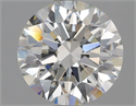 Natural Diamond 2.50 Carats, Round with Excellent Cut, J Color, VVS2 Clarity and Certified by GIA