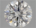 Natural Diamond 3.02 Carats, Round with Excellent Cut, H Color, SI1 Clarity and Certified by GIA