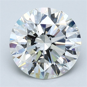 Picture of Natural Diamond 3.50 Carats, Round with Excellent Cut, H Color, VS1 Clarity and Certified by GIA