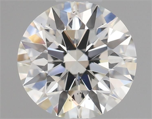 Picture of Natural Diamond 0.54 Carats, Round with Excellent Cut, J Color, SI1 Clarity and Certified by GIA