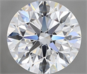 Natural Diamond 2.50 Carats, Round with Excellent Cut, D Color, VS2 Clarity and Certified by GIA