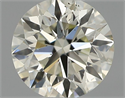 Natural Diamond 0.40 Carats, Round with Excellent Cut, K Color, SI1 Clarity and Certified by IGI