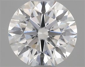 Picture of Natural Diamond 0.53 Carats, Round with Excellent Cut, F Color, I1 Clarity and Certified by GIA