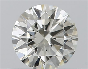 Picture of Natural Diamond 0.44 Carats, Round with Excellent Cut, K Color, VVS2 Clarity and Certified by GIA