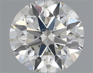 Picture of Natural Diamond 0.52 Carats, Round with Excellent Cut, H Color, SI1 Clarity and Certified by IGI