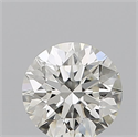 Natural Diamond 0.55 Carats, Round with Excellent Cut, K Color, VVS2 Clarity and Certified by GIA