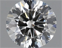 Natural Diamond 0.43 Carats, Round with Excellent Cut, I Color, VVS2 Clarity and Certified by IGI