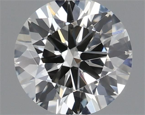 Picture of Natural Diamond 0.43 Carats, Round with Excellent Cut, I Color, VVS2 Clarity and Certified by IGI