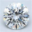 Natural Diamond 4.09 Carats, Round with Excellent Cut, I Color, VS1 Clarity and Certified by GIA