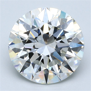 Picture of Natural Diamond 4.09 Carats, Round with Excellent Cut, I Color, VS1 Clarity and Certified by GIA