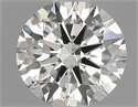 Natural Diamond 0.52 Carats, Round with Excellent Cut, K Color, SI1 Clarity and Certified by GIA