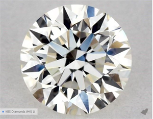 Picture of Natural Diamond 0.52 Carats, Round with Excellent Cut, J Color, SI2 Clarity and Certified by GIA