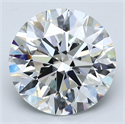 Natural Diamond 4.03 Carats, Round with Excellent Cut, H Color, VS1 Clarity and Certified by GIA