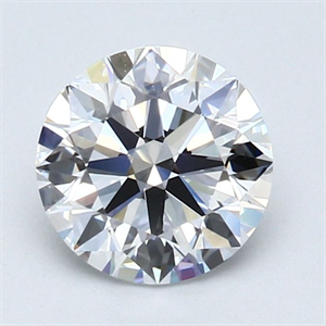 Picture of Natural Diamond 1.35 Carats, Round with Excellent Cut, D Color, IF Clarity and Certified by GIA