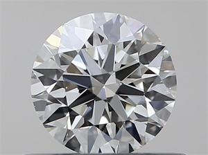 Picture of Natural Diamond 0.41 Carats, Round with Excellent Cut, J Color, VS2 Clarity and Certified by GIA