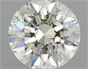 Natural Diamond 0.50 Carats, Round with Excellent Cut, K Color, SI2 Clarity and Certified by GIA