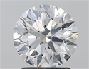 Natural Diamond 1.80 Carats, Round with Excellent Cut, D Color, VVS2 Clarity and Certified by GIA