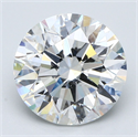 Natural Diamond 5.03 Carats, Round with Excellent Cut, G Color, SI2 Clarity and Certified by GIA