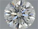 Natural Diamond 0.57 Carats, Round with Excellent Cut, J Color, SI1 Clarity and Certified by GIA