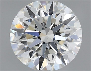 Picture of Natural Diamond 0.53 Carats, Round with Excellent Cut, J Color, VS1 Clarity and Certified by GIA