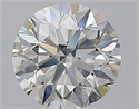 Natural Diamond 2.01 Carats, Round with Excellent Cut, J Color, SI1 Clarity and Certified by GIA