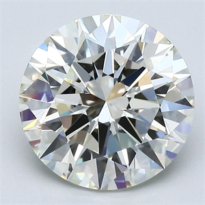 Picture of Natural Diamond 3.01 Carats, Round with Excellent Cut, K Color, VS1 Clarity and Certified by GIA