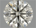 Natural Diamond 0.57 Carats, Round with Excellent Cut, J Color, VS2 Clarity and Certified by IGI